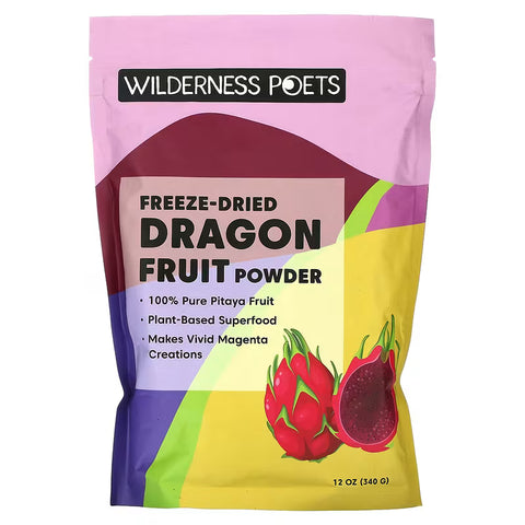 Wilderness Poets - Pitaya - Freeze Dried Dragon Fruit Powder, Drachenfrucht Pulver 🩷