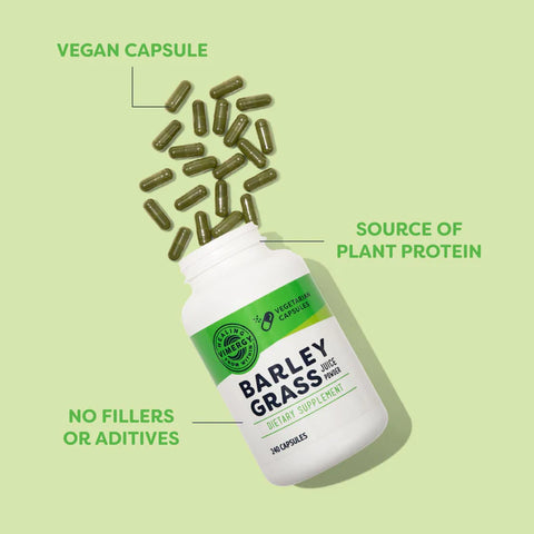 Vimergy® Gerstengrassaft Kapseln, Barley Grass Juice Caps, 240 Kapseln 💚