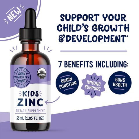 Vimergy® Kids Zink flüssig, Zinc, 55 ml 💜