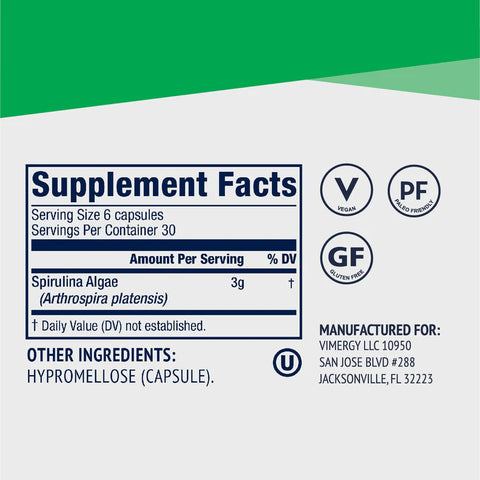 Vimergy® Spirulina, 180 Kapseln 💚