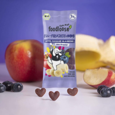 foodloose Apfel/Banane/Blaubeere Bio-Fruchtgummi