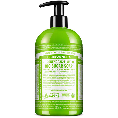 Dr. Bronner´s Bio Sugar Soap Zitronengras-Limette (Spender)