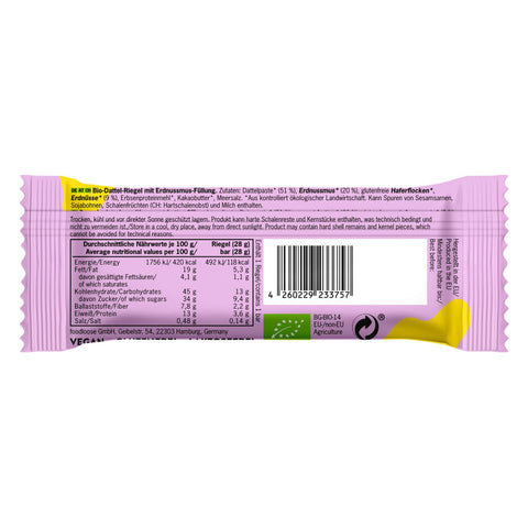 Foodlose Nut Butter Bar - Salted peanut
