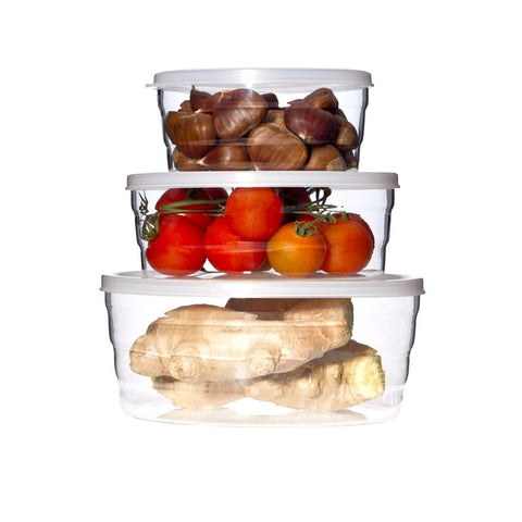 Mikrowellen-Set CENTRIC - mit Kunstoffdeckeln (6-teilig)