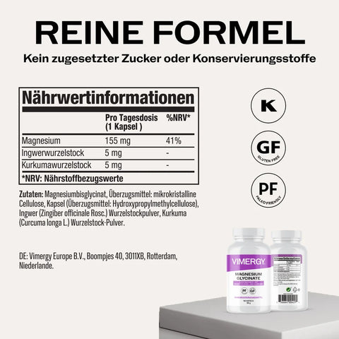 Vimergy® Magnesium Glycinate, 180 Kapseln 💜